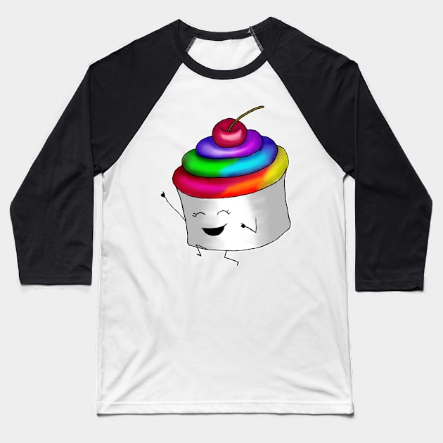 Excited Lil Cupcake Baseball T-Shirt by MirandaMarcy